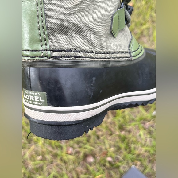 EUC Sorel Children’s Yoot PAC Nylon Waterproof Boots Size 11 in Hunter Green - Picture 8 of 16